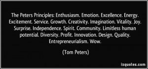 Peters Principles: Enthusiasm. Emotion. Excellence. Energy. Excitement ...