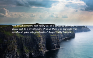 ... quotes cliffs ralph waldo emerson sea Knowledge Quotes HD Wallpaper