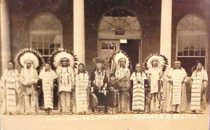 Sioux Indians N P Depot Mandan ND0