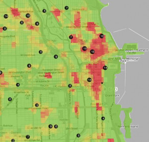 Chicago Crime Map Showing...