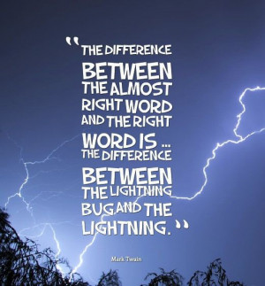 ... bug and the lightening.