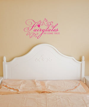 Belvedere Pink 'Fairy Tales' Wall Quote