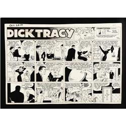 Sunday Comic Strip Orig Art Chester Gould Dick Tracy Sunday Comic