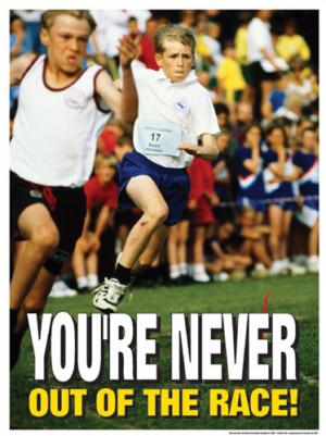 Cross-Country Running Youre Never Out of the Race Motivational Poster ...