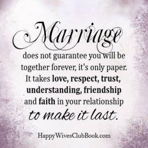 TEXT: Marriage does not guarantee you will be together forever it’s ...