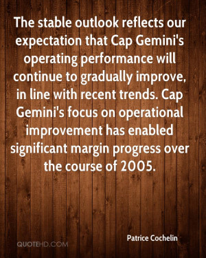 The stable outlook reflects our expectation that Cap Gemini's ...