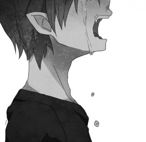 anime, b&w, black and white, blue exorcist, manga, monochrome, rin ...