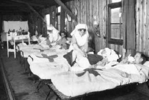 AWM E04623. France, 30 November 1917. A ward in 2nd Casualty Clearing ...