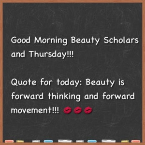 Beauty School ScArlet: Thursday Morning Beauty Quote #Quotes