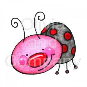 Cute Ladybug Round Stickers...