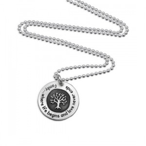 Home Necklaces Etched Family Tree...