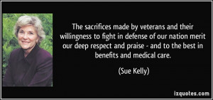 The sacrifices made by veterans and their willingness to fight in ...