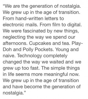 Generation of Nostalgia