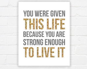 art - gold glitter print - printable wisdom - inspirational quote ...