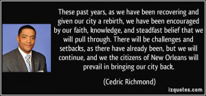 past years, as we have been recovering and given our city a rebirth ...
