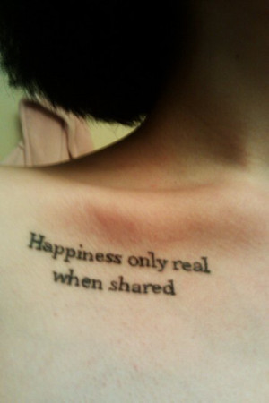 happiness only real when shared