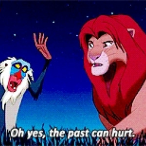 Rafiki Teaches Simba To Deal With The Past In The Lion King Gif