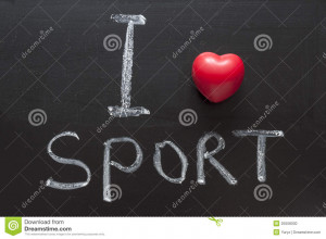 Love Sports I love sport phrase