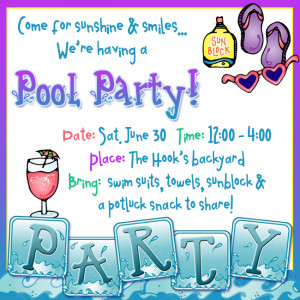 Pool Party Clip Art Images