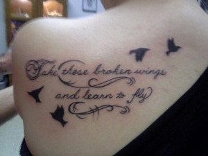tattoo of mine. I used to listen to this song everytime I was suicidal ...
