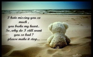 hate missing you so much, you broke my heart.. so, why do I still ...