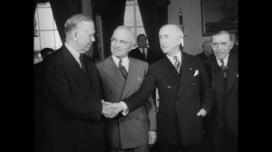 Fred M. Vinson, George C. Marshall, James F. Byrnes, Oath of Office ...