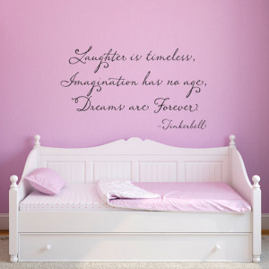 Tinkerbell Wall Decal - Tinkerbell Quote Decal - Disney Wall Decal