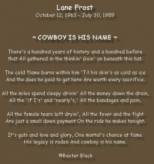 Lane Frost Quotes and Sayings http://www.myspace.com/shanealynnddd#!