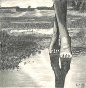 pencil drawings of feet