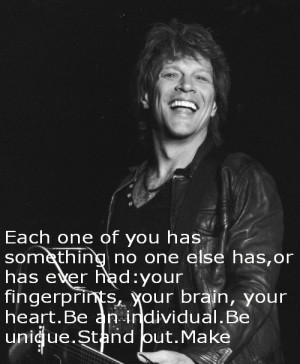 black and white jon bon jovi quote
