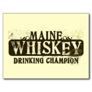 Maine Whiskey Drinking Champion Post Cards