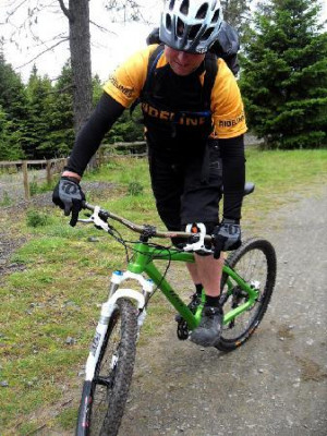 Andy Weir RIDELINES Director having fun on his IBIS