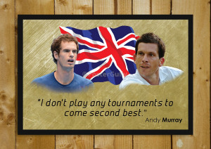 Andy Murray Quote Glass Framed Poster from PosterGully.com