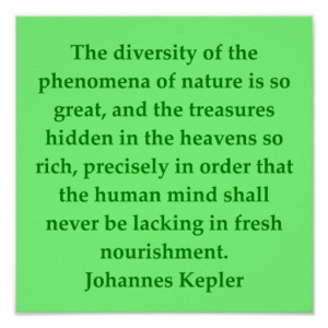 Johannes Kepler Quote Poster