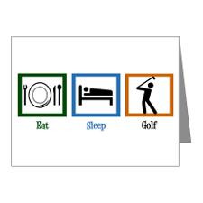 Eat Sleep Golf Note Cards (Pk of 20) for
