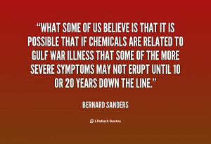 What some of us believe is that it is possible that if chemicals are ...