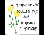Kitchen Magnet - Mother-in-Law Quote - Mom of spouse, Yellow flower ...