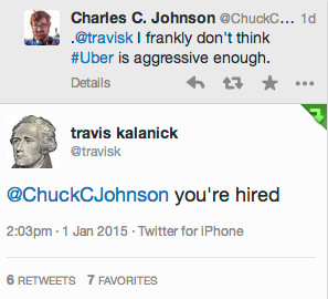 For some context, this tweet from Johnson is about how Uber set off a ...