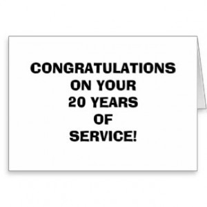 Employee Service Anniversary Cards