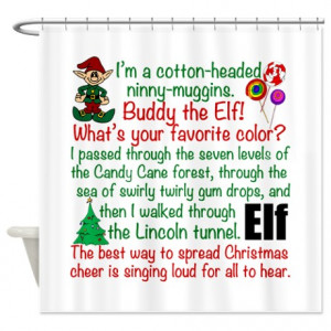 Elf Movie Quotes Shower Curtain