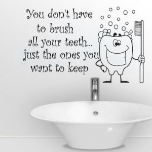 Wall Decals Quote You Don't Have To Brus Decal Tooth Toothbru... More