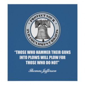 Liberty Bell -Jefferson 2nd Amendment Quote Print