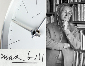 max bill wall clock with lines