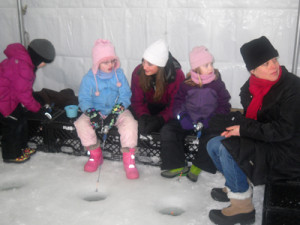 Ice Fishing in PE with 2nd Graders Burrough's Elementary School