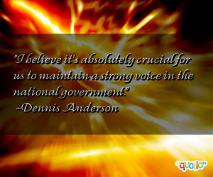 ... crucial for us to maintain a strong voice in the national government
