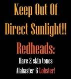 keep out of direct sunlight redheads have 2 skin tones alabaster amp ...