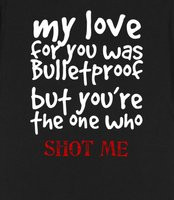 Bulletproof Love - Monster Panda Quotes - Skreened T-shirts