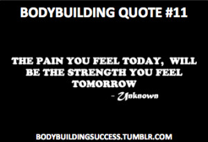 Quote #11The pain you feel today, will be the strength you feel ...