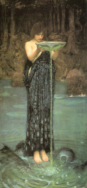Circe Invidiosa. Painting by John William Waterhouse, 1892. Public ...