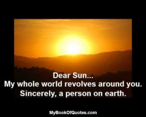 oh my dear sun lay your passion upon us